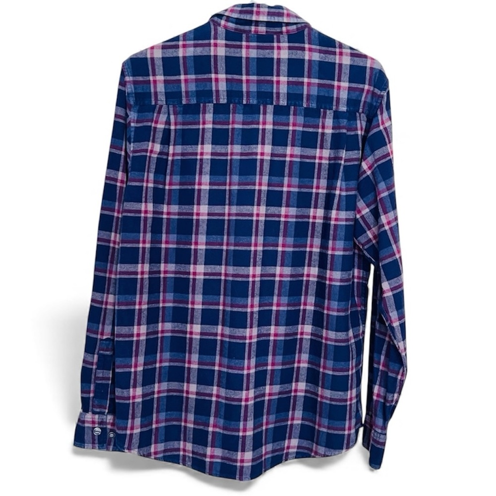 Flannel Men's Blue and Red Plaid Shirt by Weatherproof - Picture 3 of 5